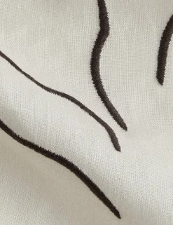 Narsi Embroidered Linen Fabric by Sarah Sherman Samuel