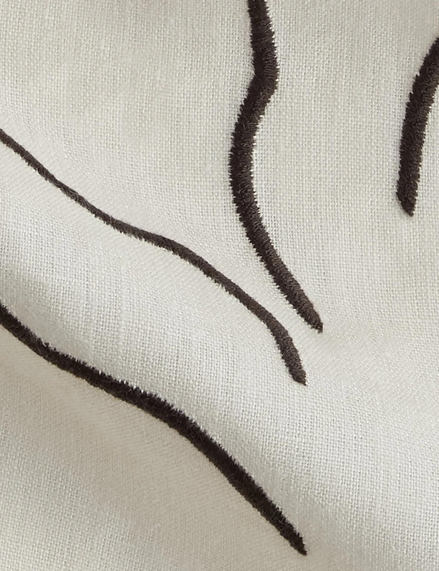 Narsi Embroidered Linen Fabric by Sarah Sherman Samuel