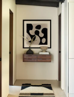 Noelle Geometric Decorative Vase, Black by Lemieux et Cie