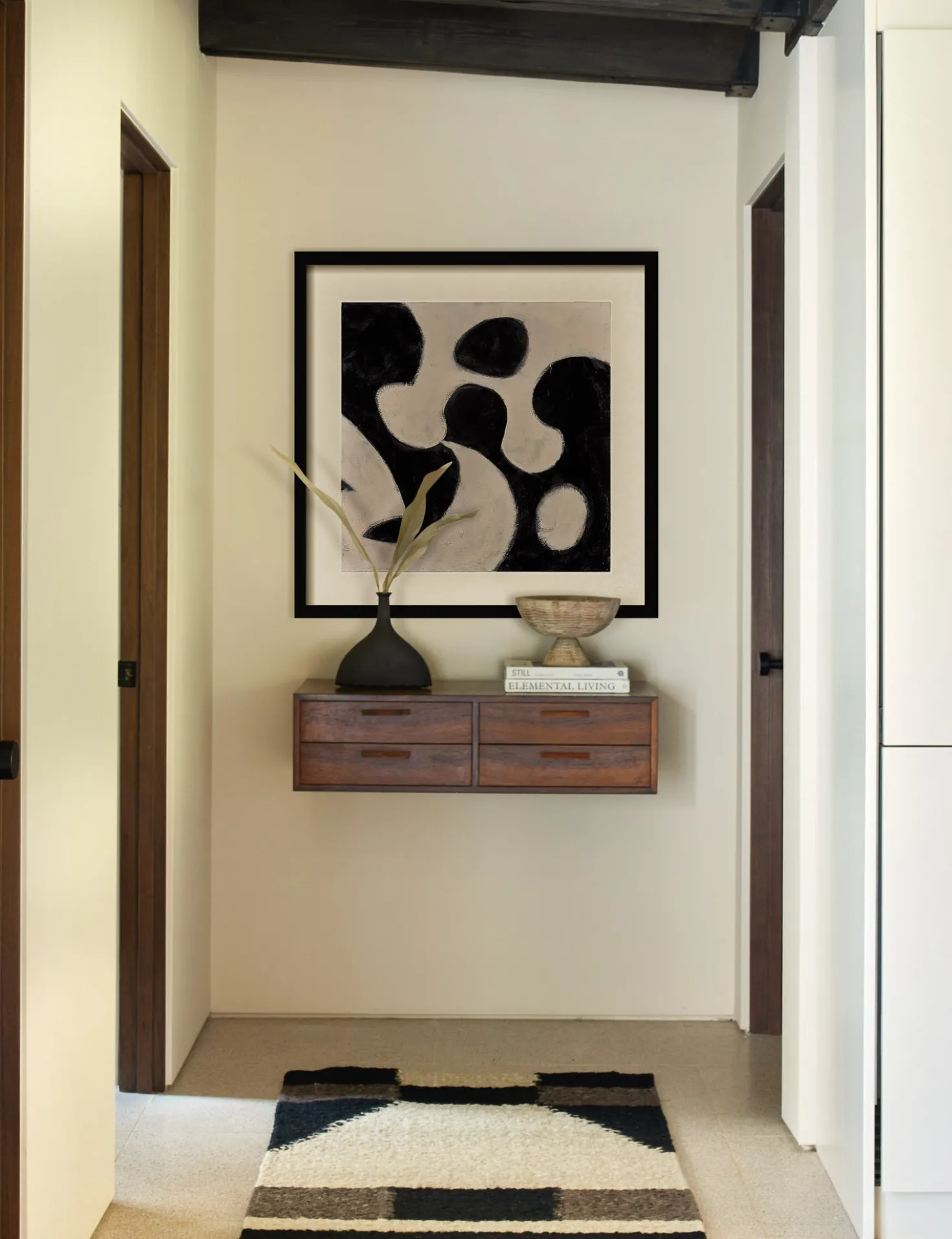 Noelle Geometric Decorative Vase, Black by Lemieux et Cie