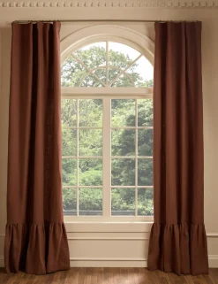 Nori Ruffle Belgian Linen Curtain Panel