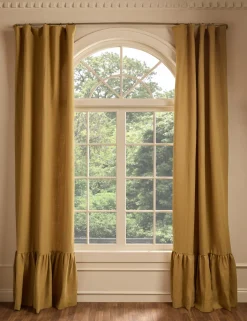 Nori Ruffle Belgian Linen Curtain Panel
