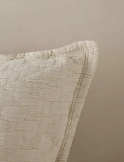 Ojai Cotton Matelasse Euro Sham by Pom Pom at Home