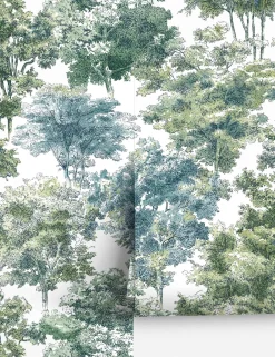 Old World Trees Peel + Stick Wallpaper