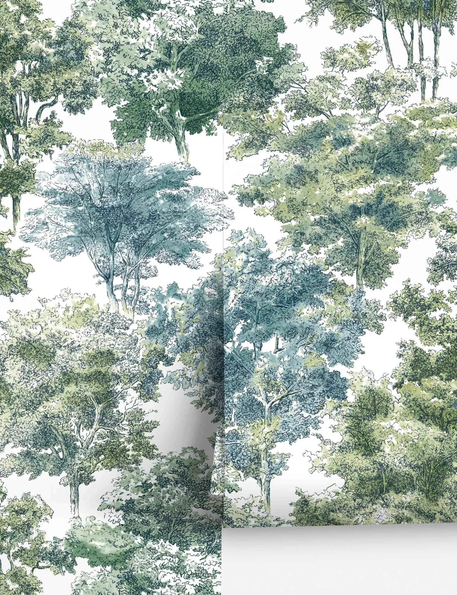 Old World Trees Peel + Stick Wallpaper