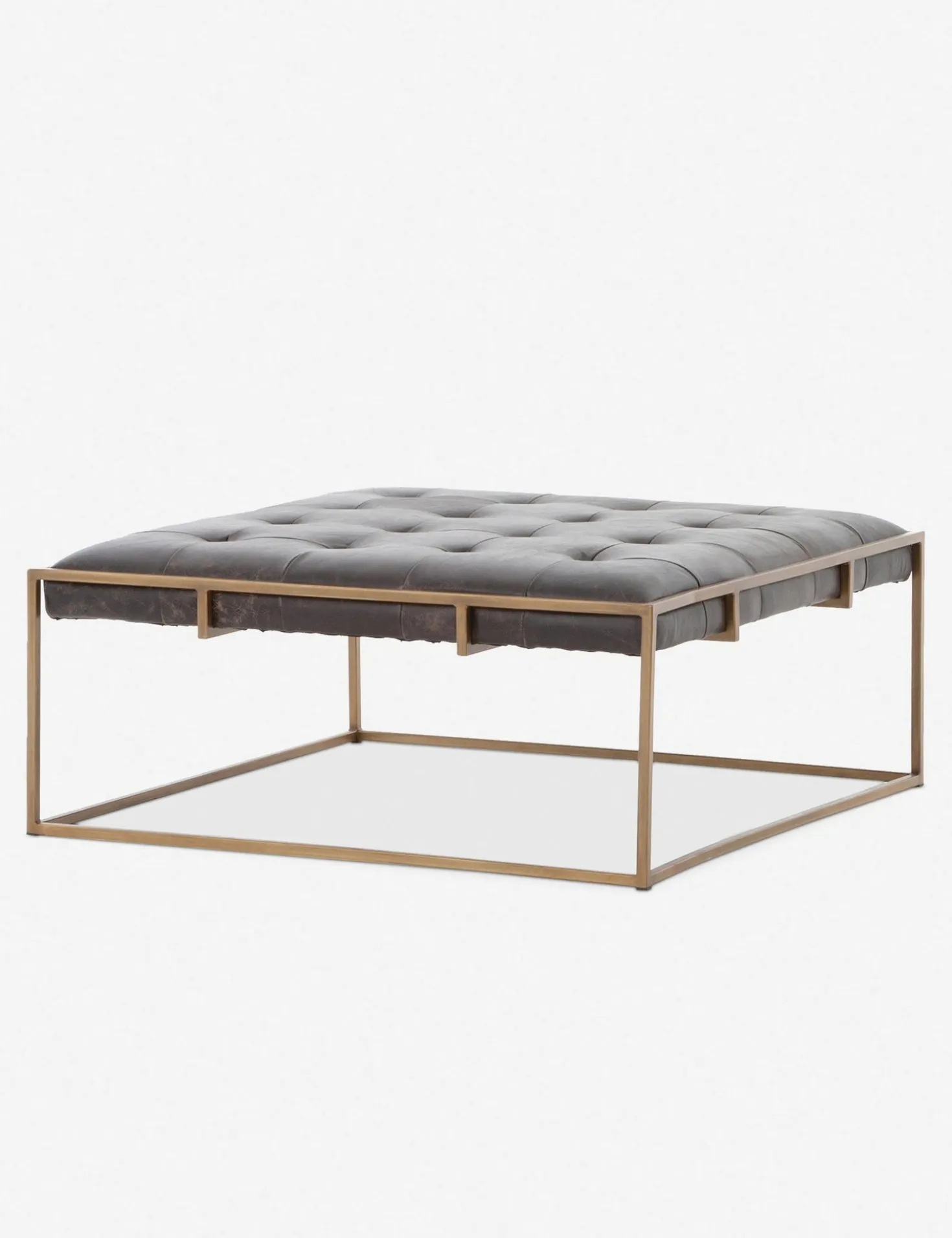 Olwina Square Leather Coffee Table