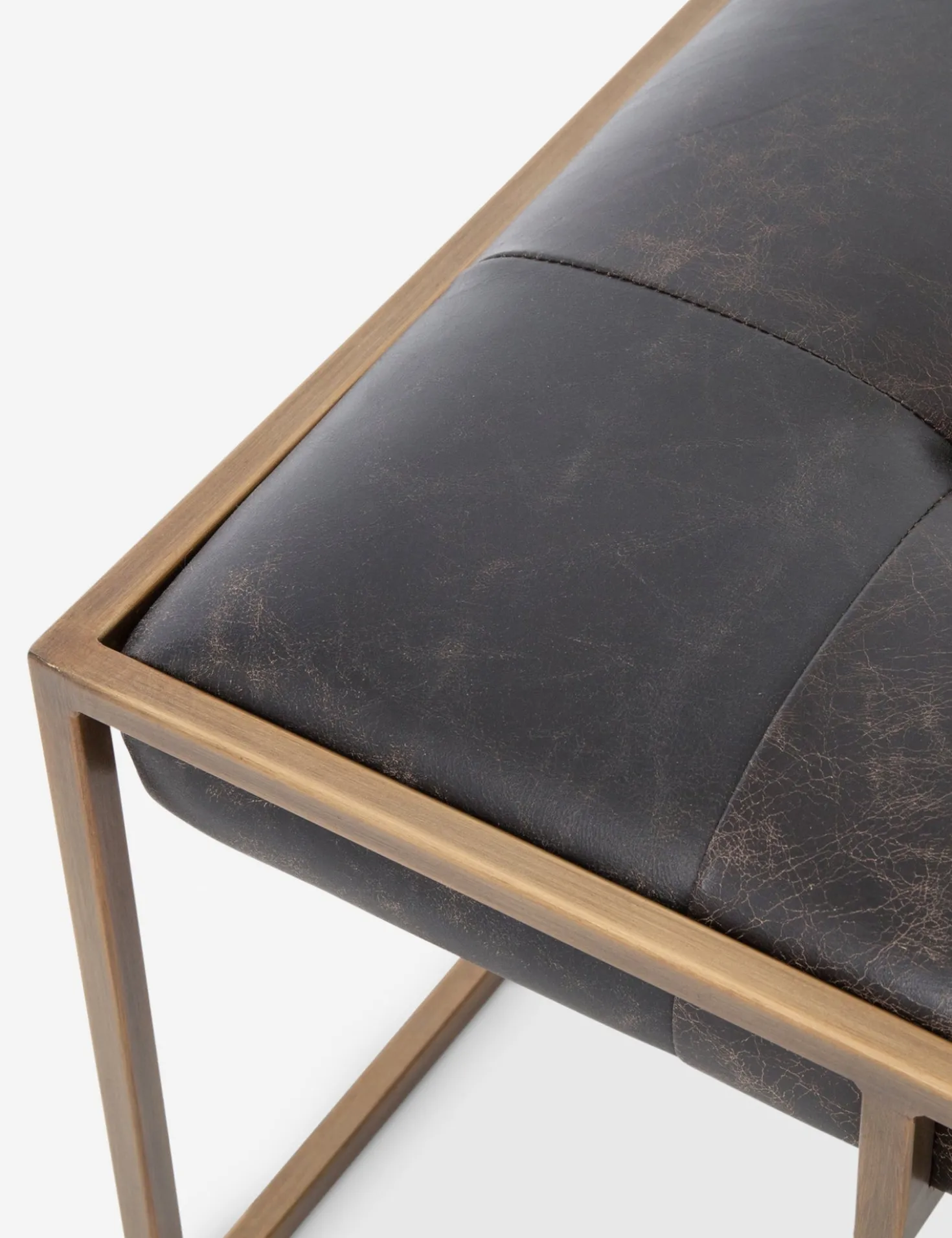 Olwina Square Leather Coffee Table