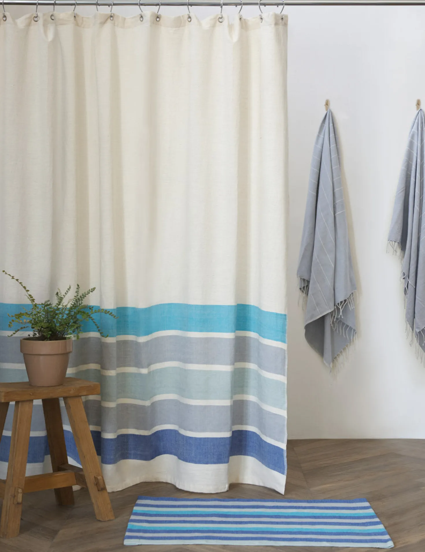 Omo Shower Curtain by Bolé Road Textiles