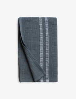 Organic Block Rib Bath Towel by Mungo