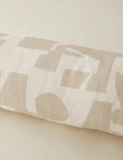 Organic Shapes Linen Bolster Pillow by Sarah Sherman Samuel
