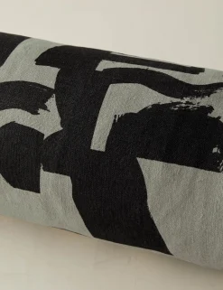 Organic Shapes Linen Bolster Pillow by Sarah Sherman Samuel