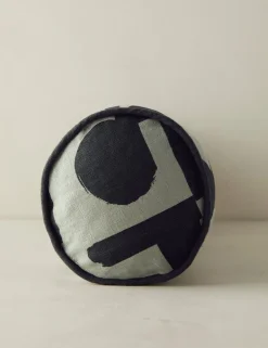 Organic Shapes Linen Bolster Pillow by Sarah Sherman Samuel
