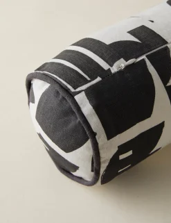 Organic Shapes Linen Bolster Pillow by Sarah Sherman Samuel
