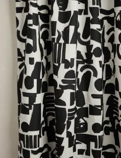 Organic Shapes Linen Curtain Panel by Sarah Sherman Samuel