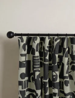 Organic Shapes Linen Curtain Panel by Sarah Sherman Samuel