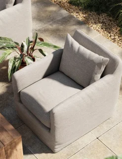 Orlena Outdoor Swivel Chair