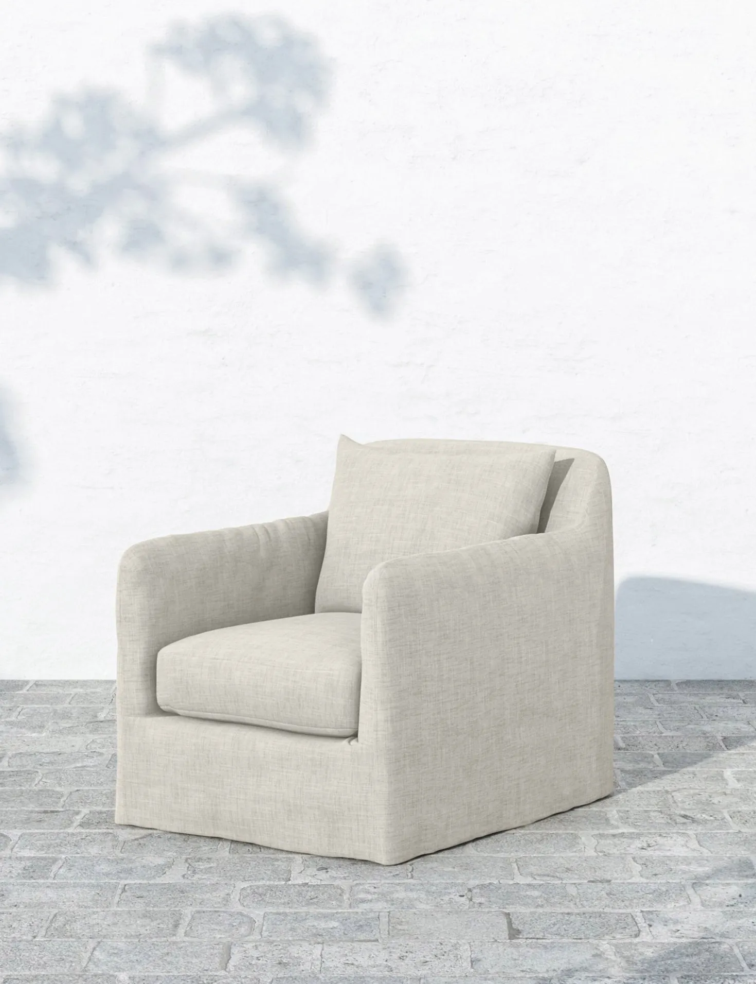 Orlena Outdoor Swivel Chair