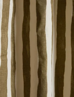 Painterly Stripe Linen Curtain Panel by Sarah Sherman Samuel