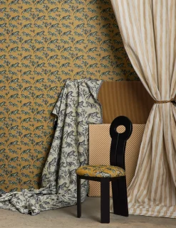 Painterly Stripe Linen Curtain Panel by Sarah Sherman Samuel