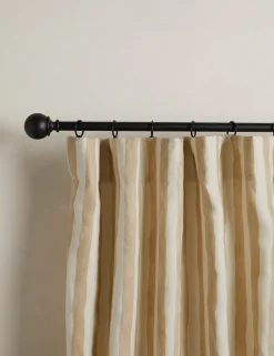 Painterly Stripe Linen Curtain Panel by Sarah Sherman Samuel