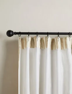 Painterly Stripe Linen Curtain Panel by Sarah Sherman Samuel