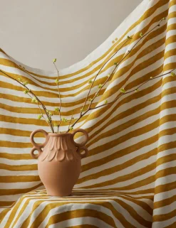Painterly Stripe Linen Fabric by Sarah Sherman Samuel