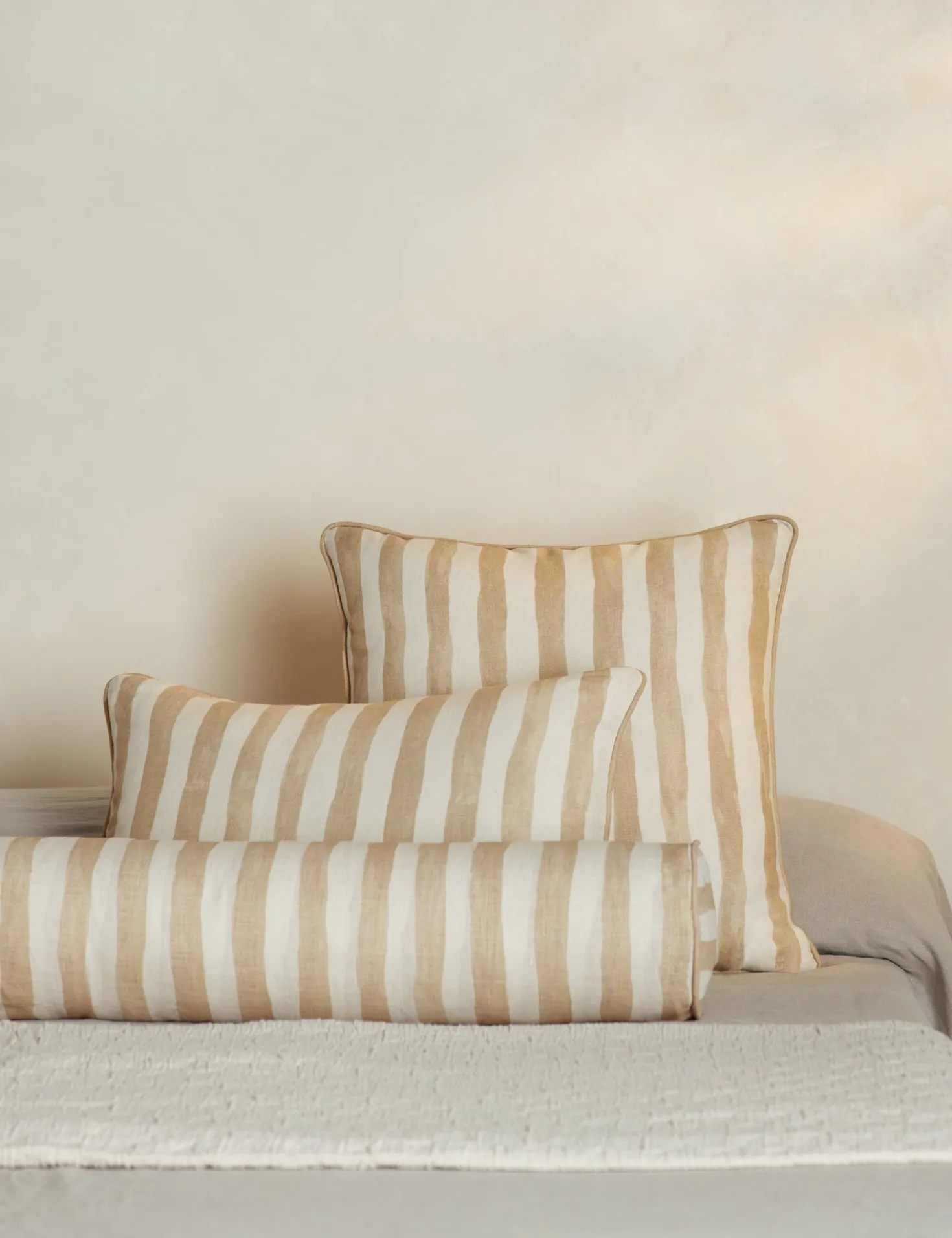 Painterly Stripe Linen Fabric by Sarah Sherman Samuel