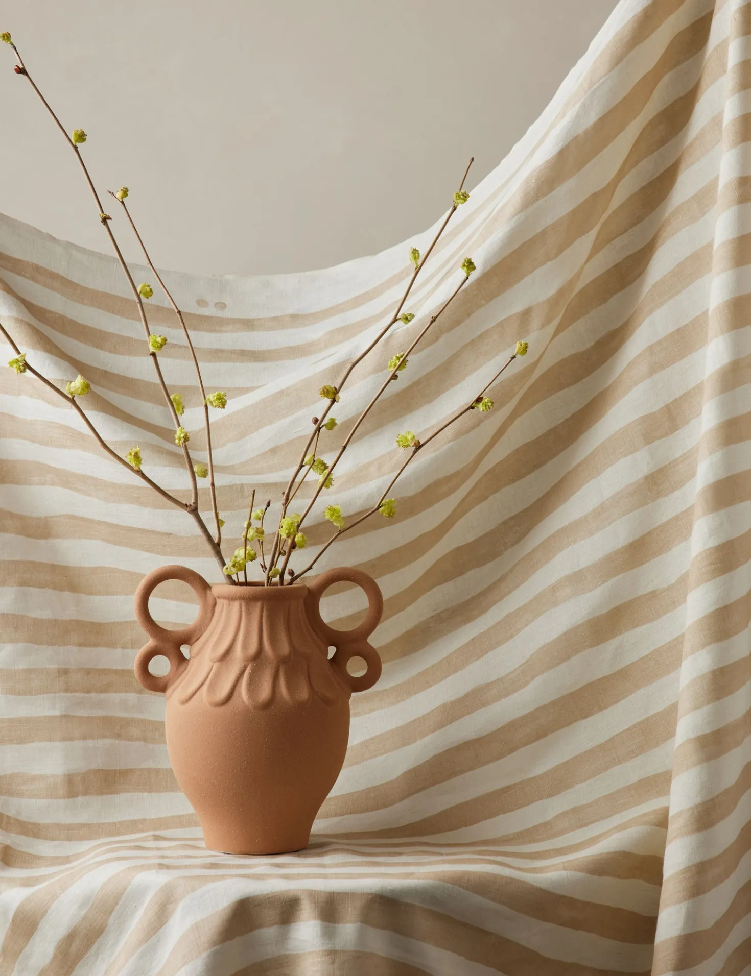 Painterly Stripe Linen Fabric by Sarah Sherman Samuel