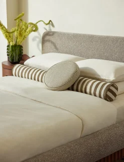 Painterly Stripe Linen Long Bolster Pillow by Sarah Sherman Samuel