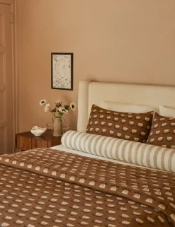 Painterly Stripe Linen Long Bolster Pillow by Sarah Sherman Samuel