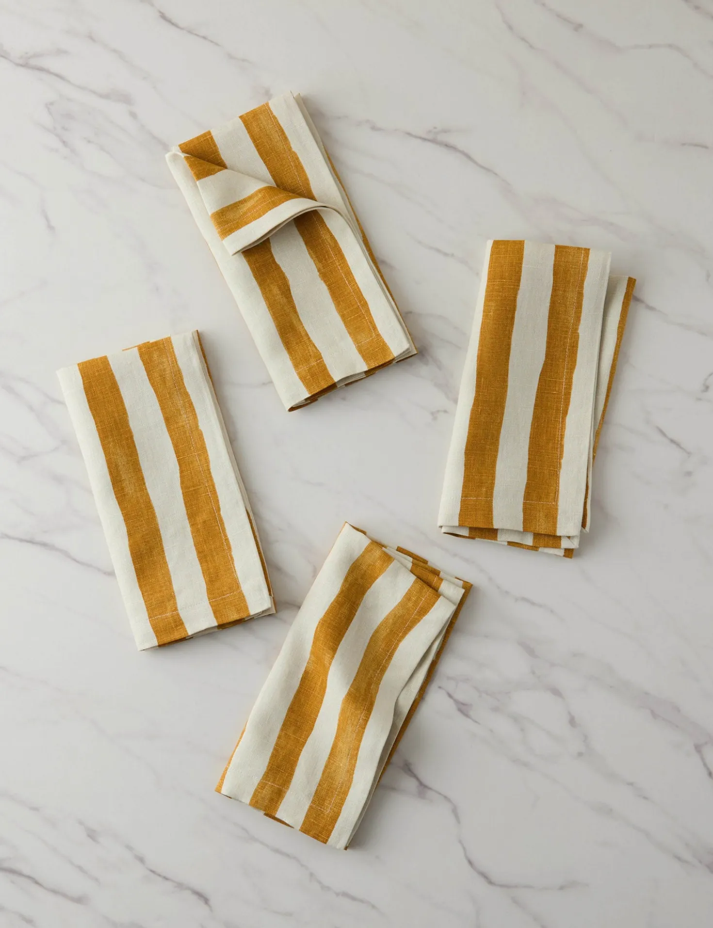 Painterly Stripe Linen Napkins (Set of 4) by Sarah Sherman Samuel