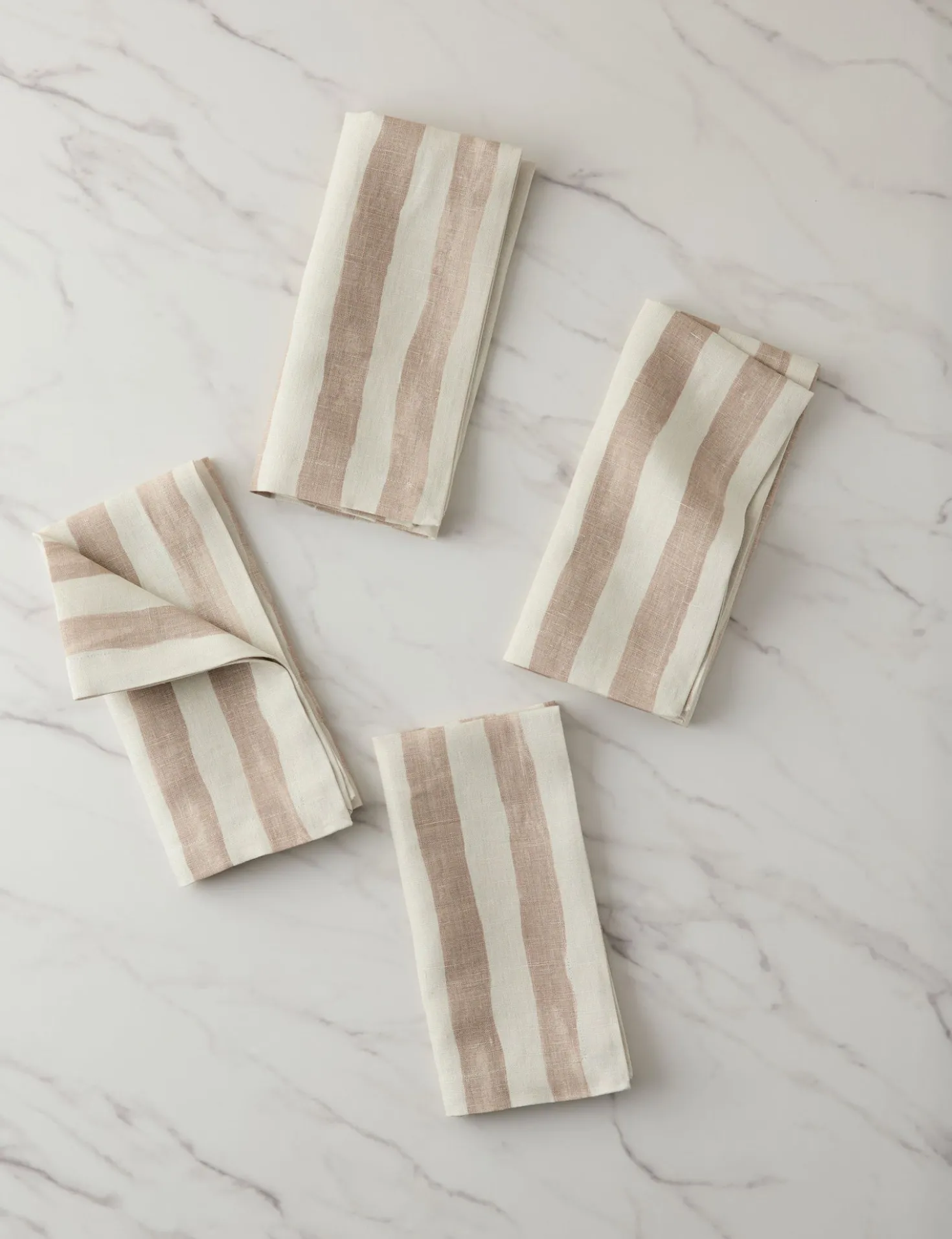Painterly Stripe Linen Napkins (Set of 4) by Sarah Sherman Samuel