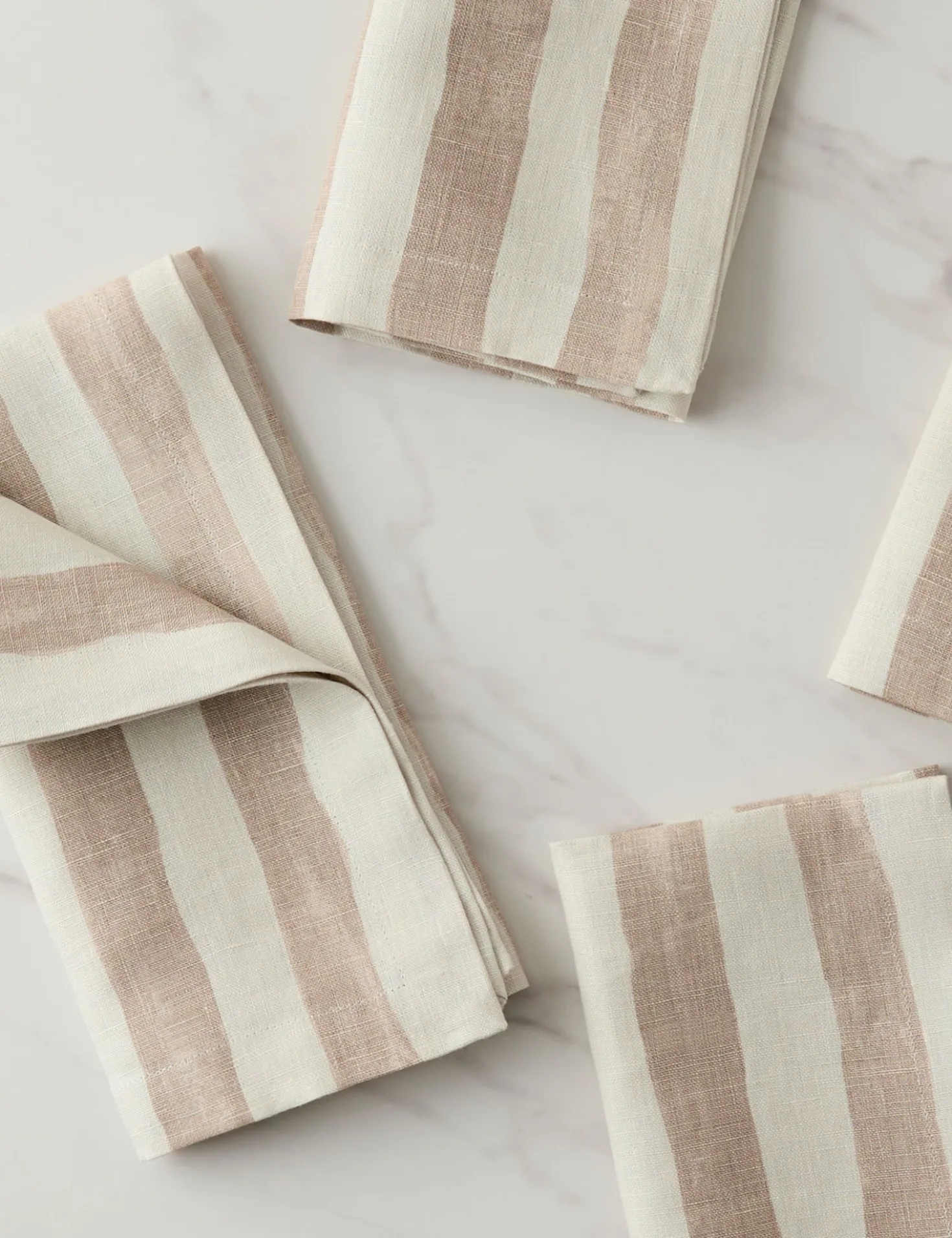 Painterly Stripe Linen Napkins (Set of 4) by Sarah Sherman Samuel