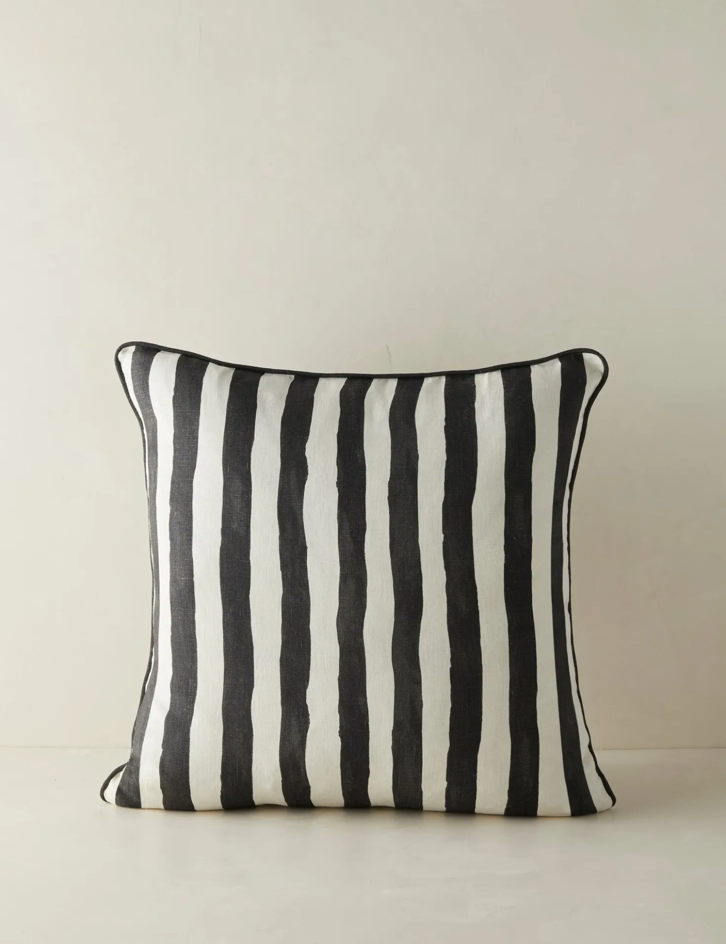 Painterly Stripe Linen Pillow by Sarah Sherman Samuel