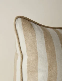Painterly Stripe Linen Pillow by Sarah Sherman Samuel