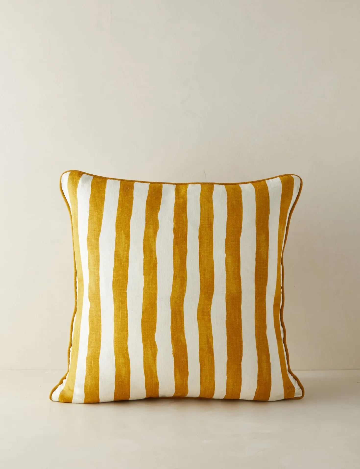 Painterly Stripe Linen Pillow by Sarah Sherman Samuel
