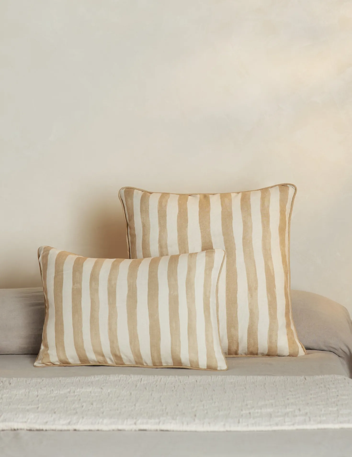 Painterly Stripe Linen Pillow by Sarah Sherman Samuel