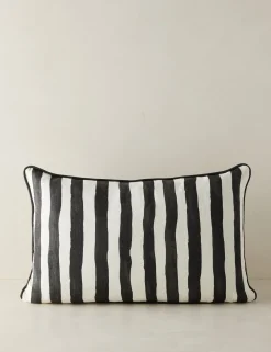 Painterly Stripe Linen Pillow by Sarah Sherman Samuel