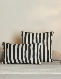 Painterly Stripe Linen Pillow by Sarah Sherman Samuel
