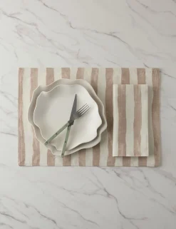 Painterly Stripe Linen Placemats (Set of 4) by Sarah Sherman Samuel