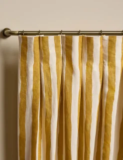 Painterly Stripe Pleated Curtain Panel by Sarah Sherman Samuel