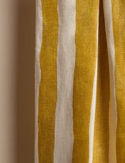 Painterly Stripe Pleated Curtain Panel by Sarah Sherman Samuel