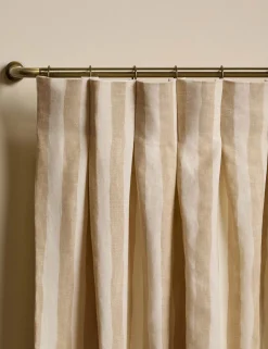 Painterly Stripe Pleated Curtain Panel by Sarah Sherman Samuel