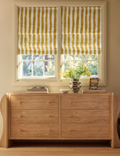 Painterly Stripe Roman Shade by Sarah Sherman Samuel