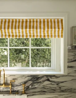 Painterly Stripe Roman Shade by Sarah Sherman Samuel