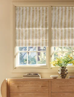 Painterly Stripe Roman Shade by Sarah Sherman Samuel