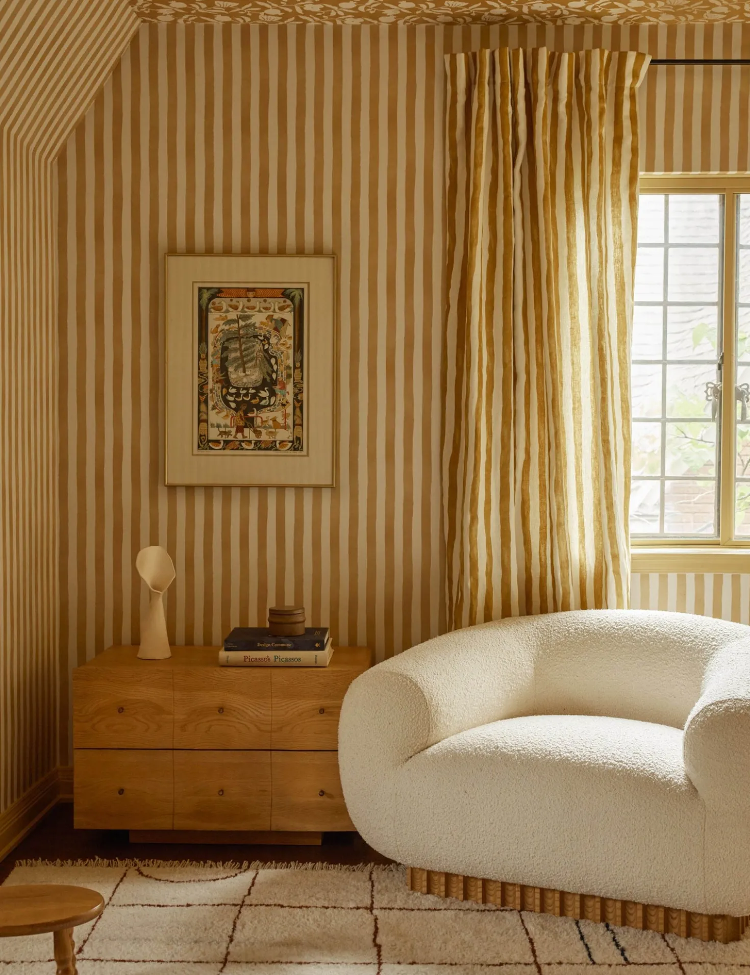 Painterly Stripe Wallpaper by Sarah Sherman Samuel