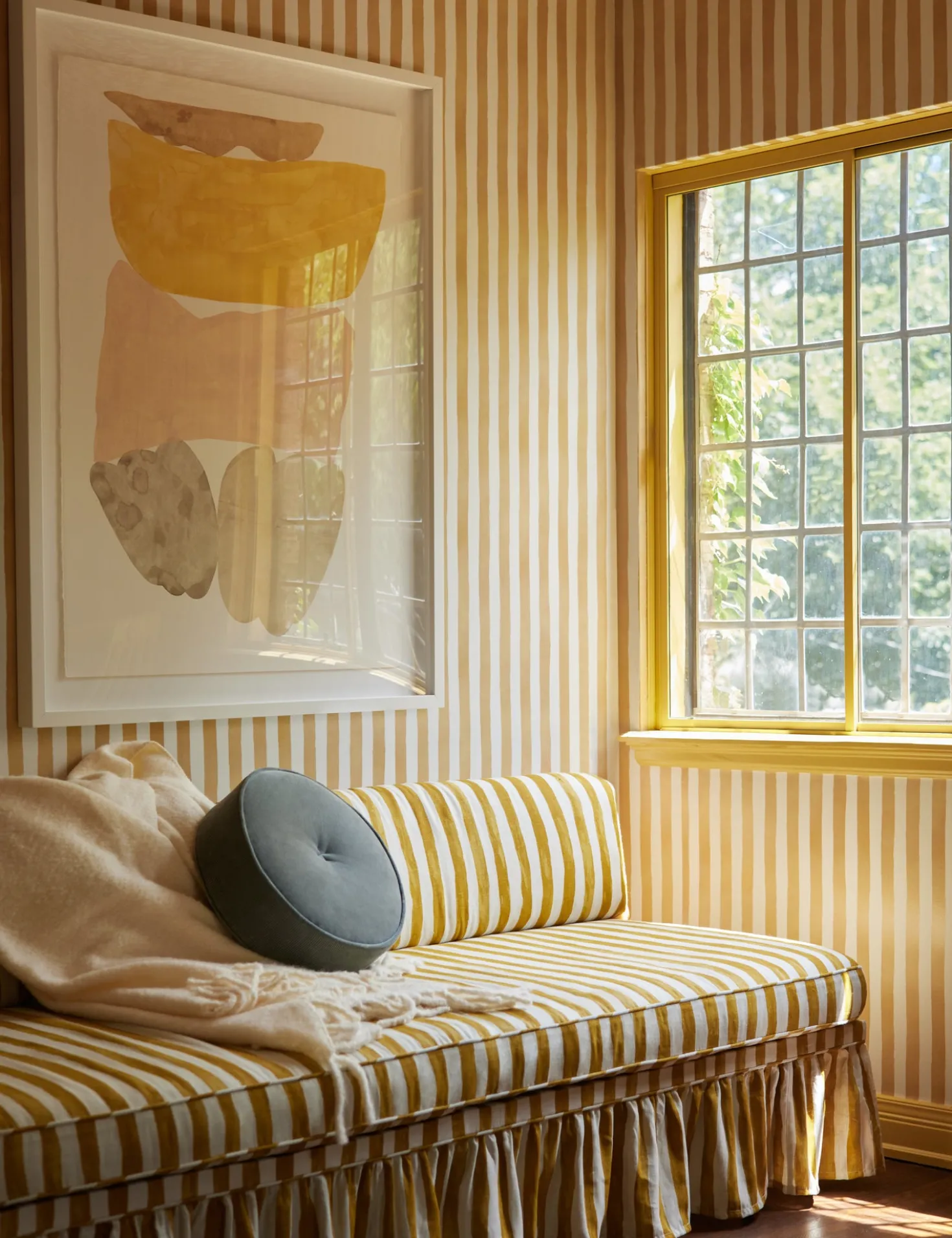 Painterly Stripe Wallpaper by Sarah Sherman Samuel