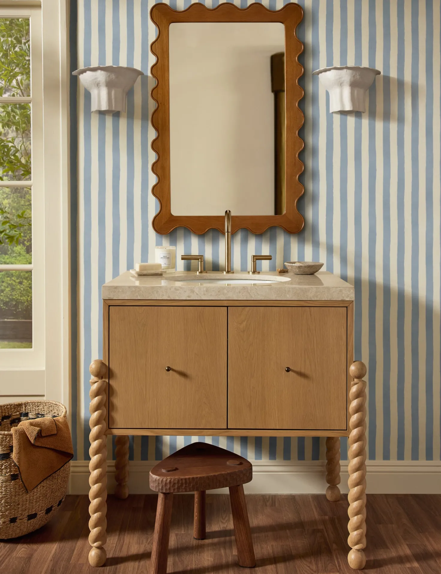 Painterly Stripe Wallpaper by Sarah Sherman Samuel