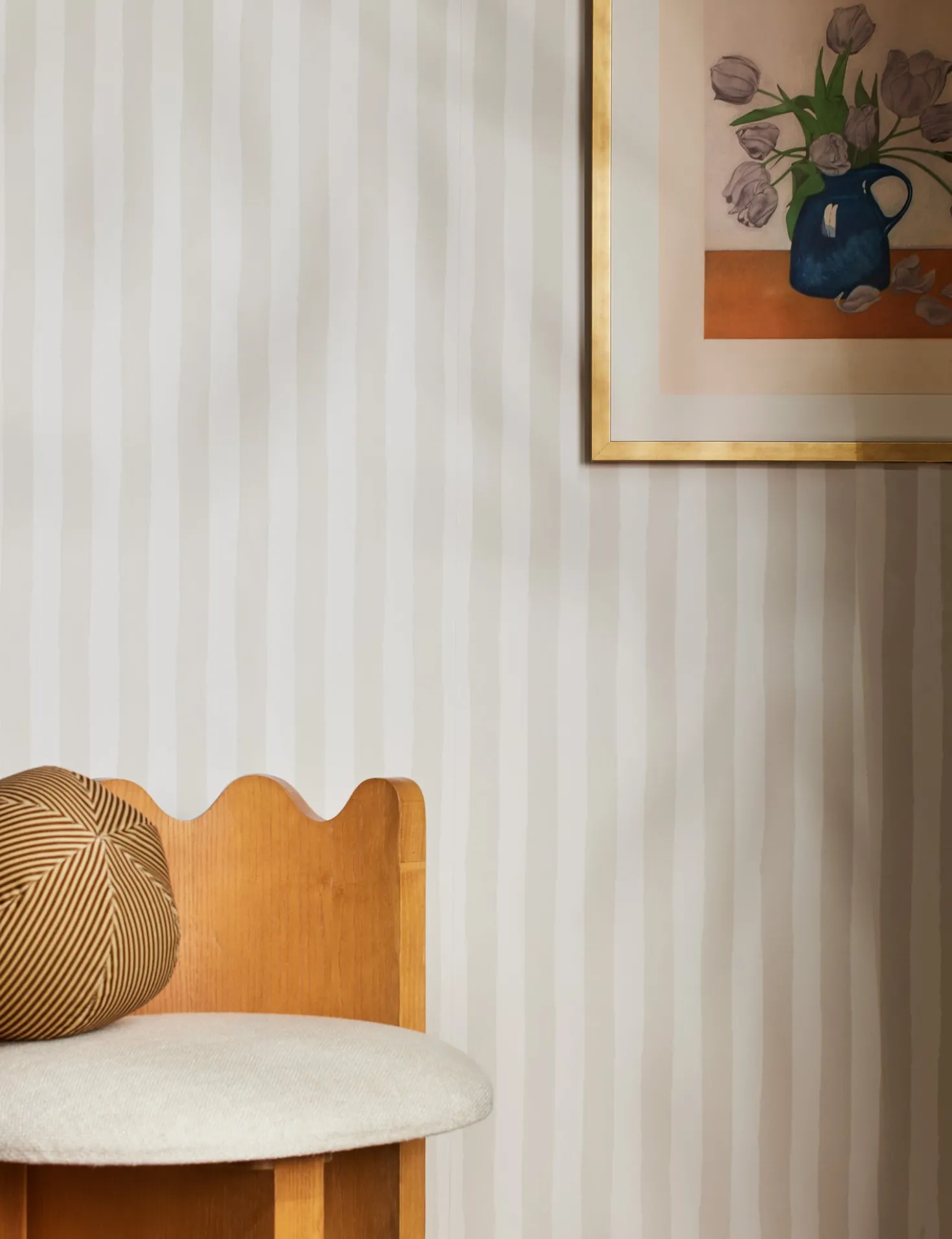 Painterly Stripe Wallpaper by Sarah Sherman Samuel